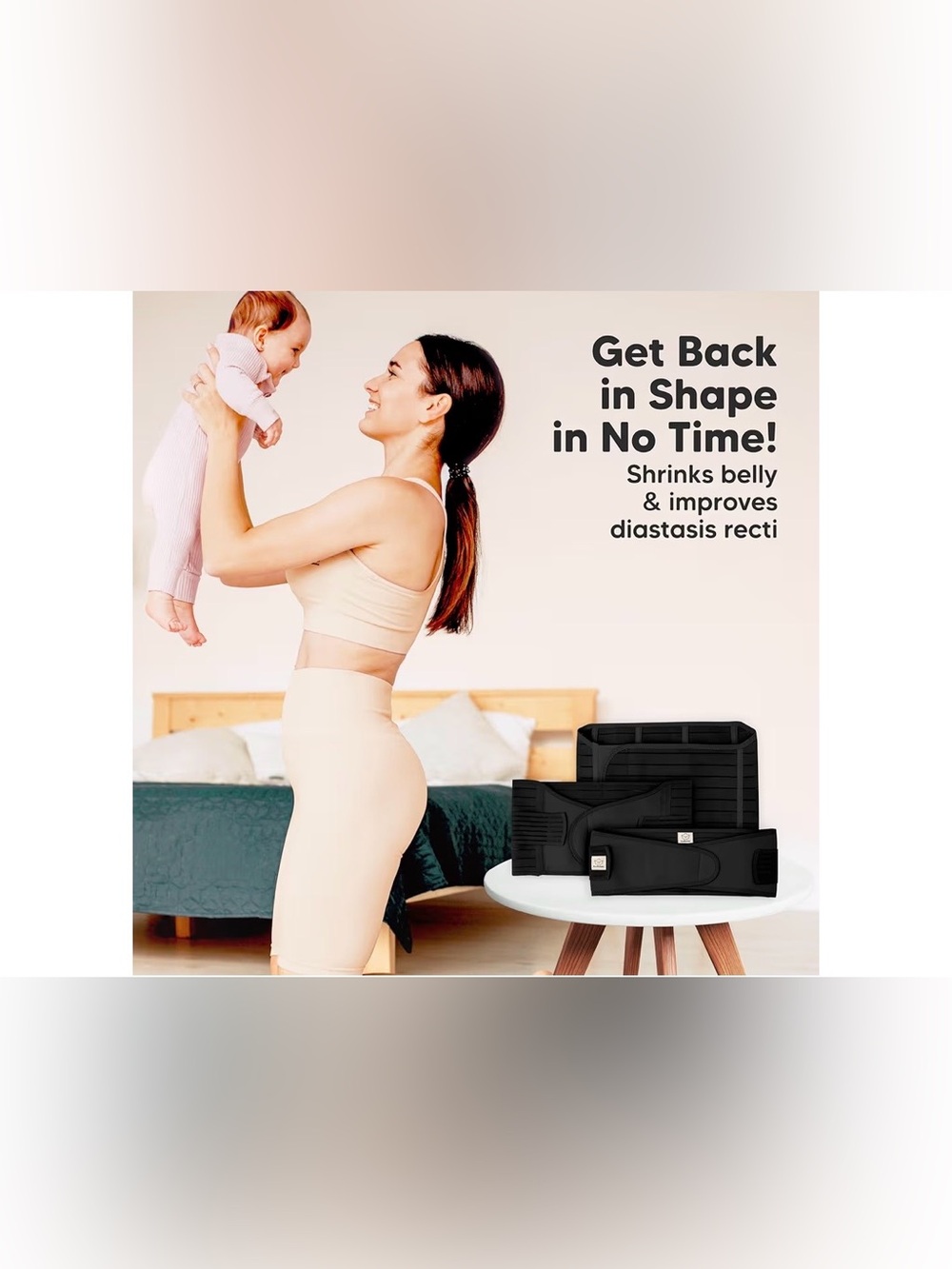 NIB KeaBabies Revive 3-in-1 Postpartum Support Recovery Belt M/L BLACK NEW - Picture 14 of 15